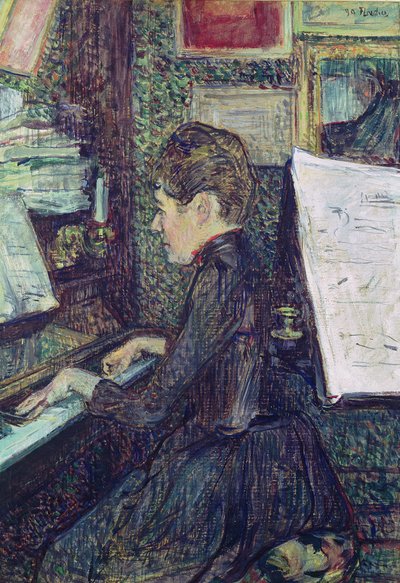 Mademoiselle Dihau (1843-1935) am Klavier, 1890 von Henri de Toulouse Lautrec